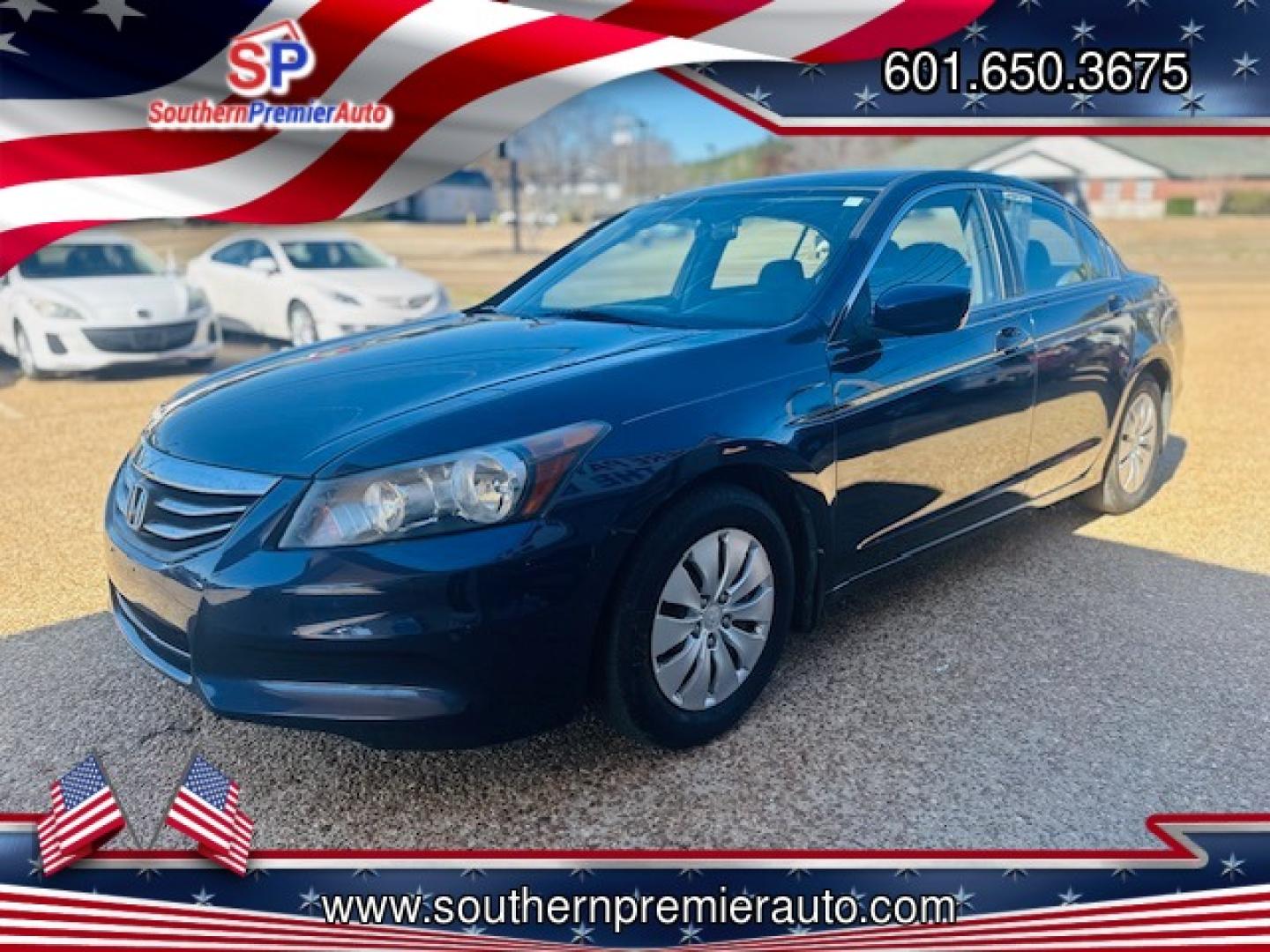 2012 BLUE HONDA ACCORD LX (1HGCP2F34CA) , located at 922 W. Beacon St., Philadelphia, MS, 39350, (601) 650-3675, 32.770447, -89.127151 - Photo#2